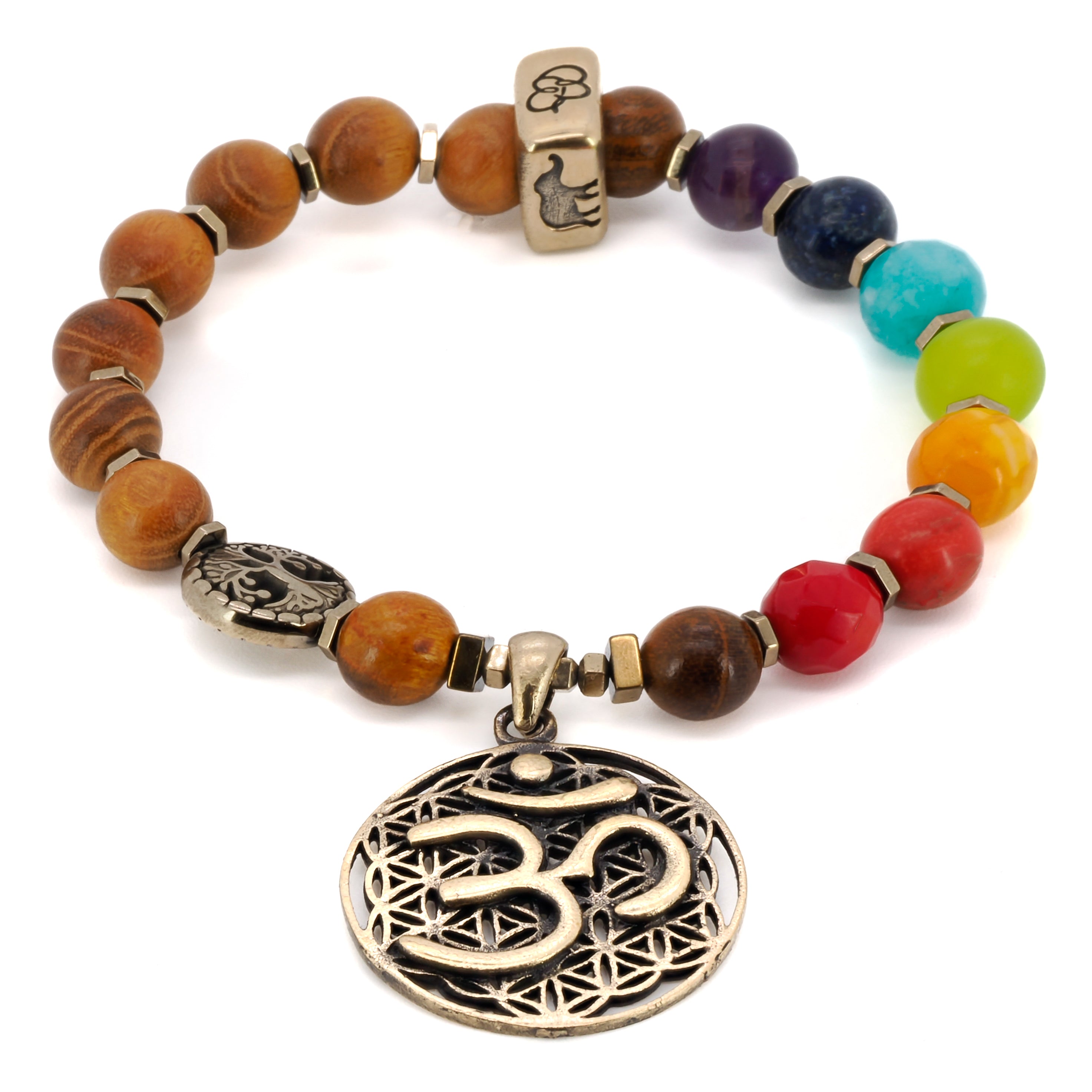 The Chakra Mini Mala Talisman Bracelet, a harmonious blend of spirituality and healing.