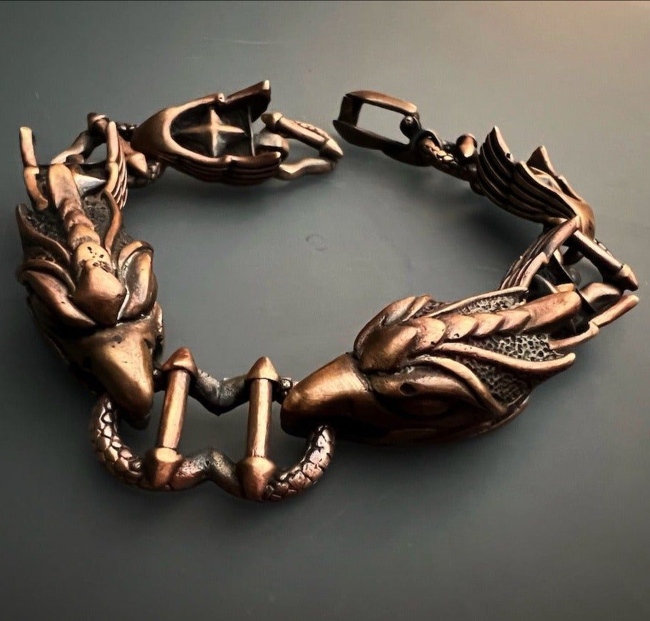 Stylish and Significant Bronze Eagle Bracelet, perfect for adding a bold and unique touch to your look.