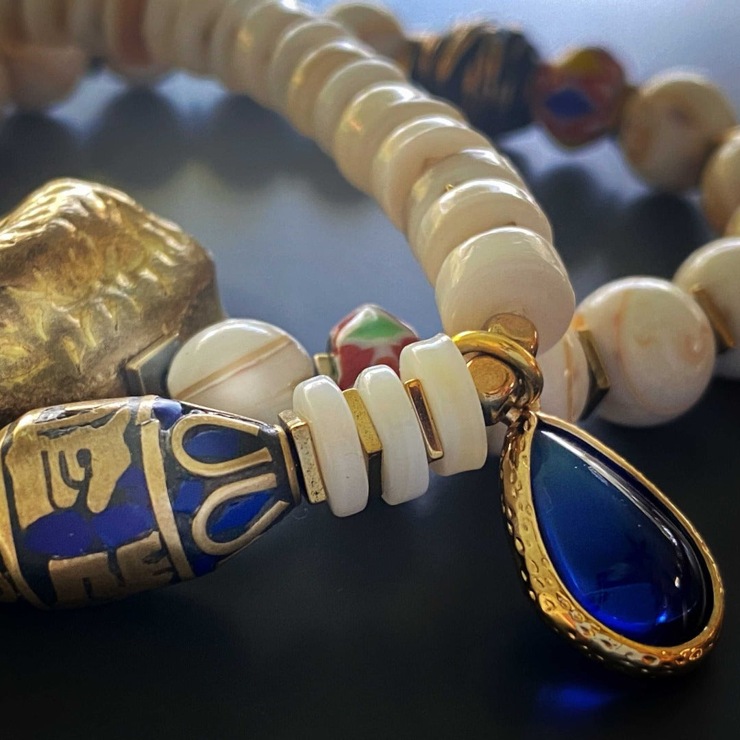 Handmade Ethnic Bracelets - A close-up of a stunning assortment of bracelets, each carefully crafted with attention to detail. 