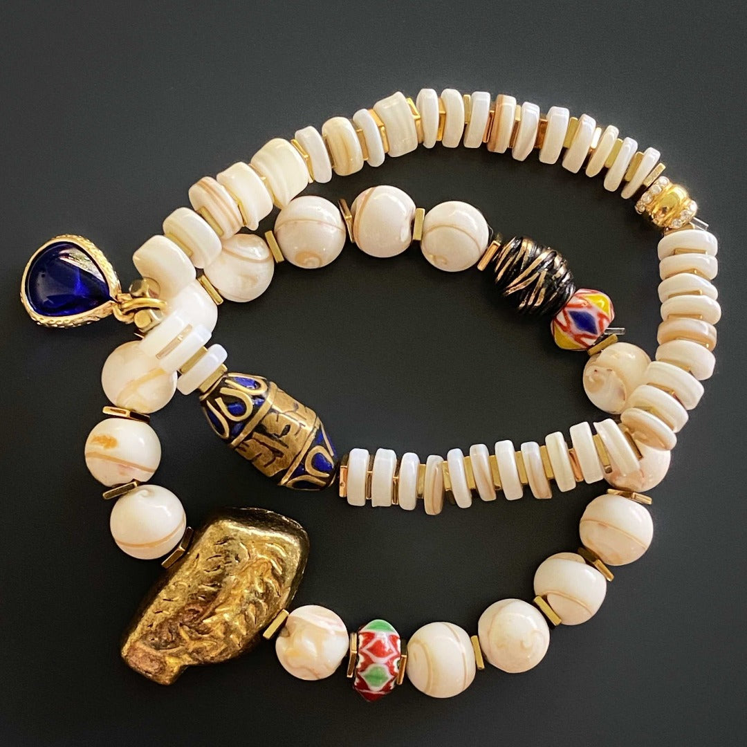 Cultural Charm Bracelet Set - A set of handcrafted bracelets that pay homage to cultural traditions and symbols. 