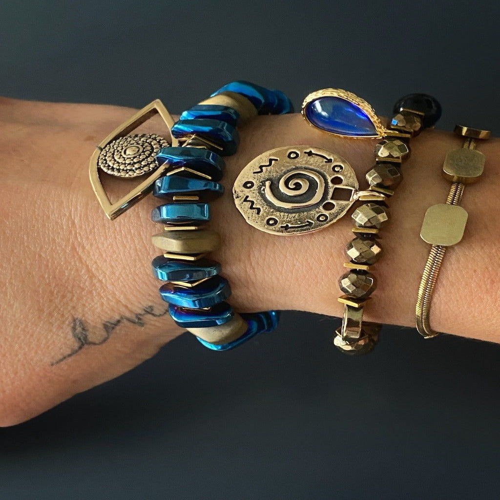 Embrace the positive energy with the Evil Eye Protector Bracelet, handcrafted with care and attention to detail.