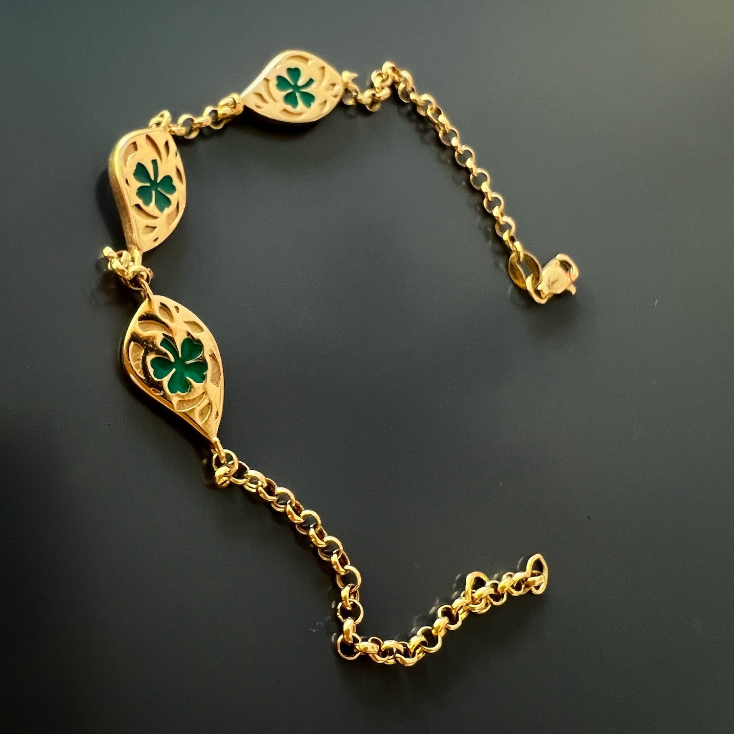 Garden Lucky Ladybug Link Charm Bracelet Crystal Gold Plated - Walmart.com