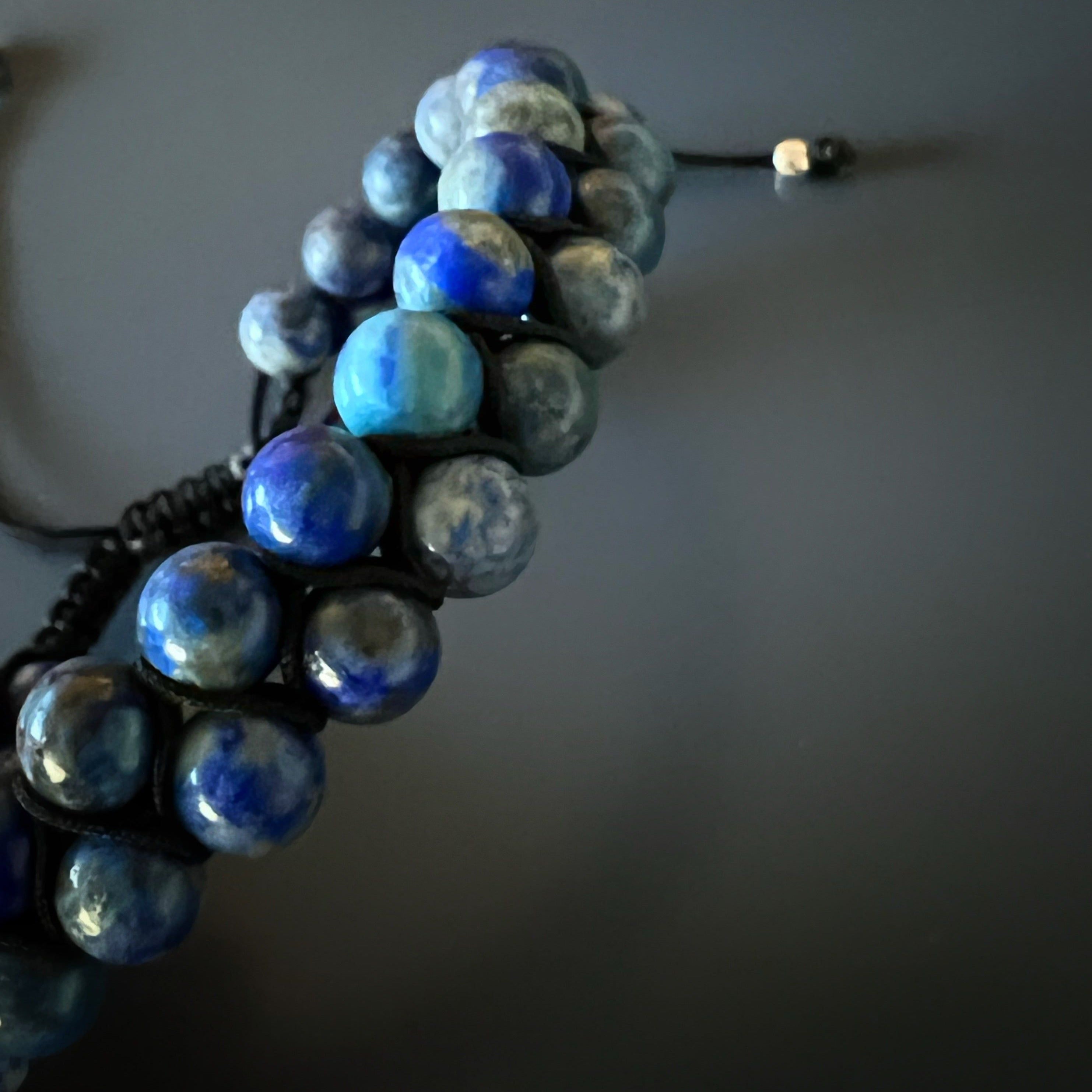 Handcrafted Lapis Lazuli Energy Bracelet symbolizing wisdom and empowerment.