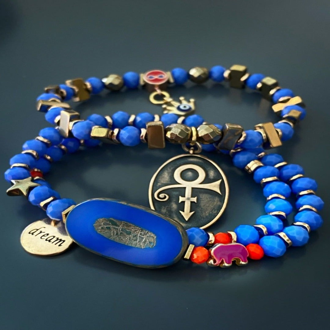 Celebrate your unique journey with the Magical Symbols Bracelet Set, a one-of-a-kind creation that combines elegance and personal significance.