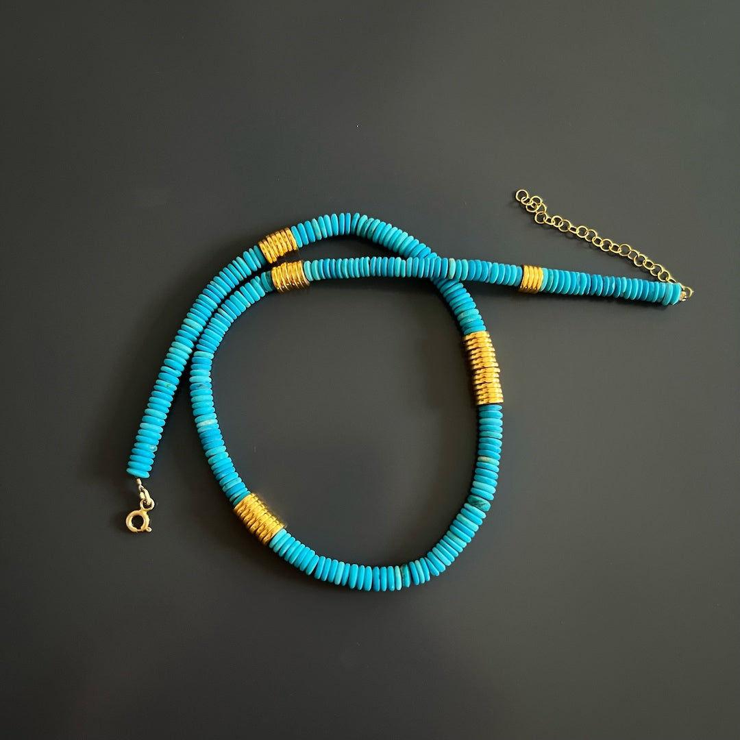 Turquoise Choker Necklace - A Beautiful Blend of Spiritual Energy and Style.