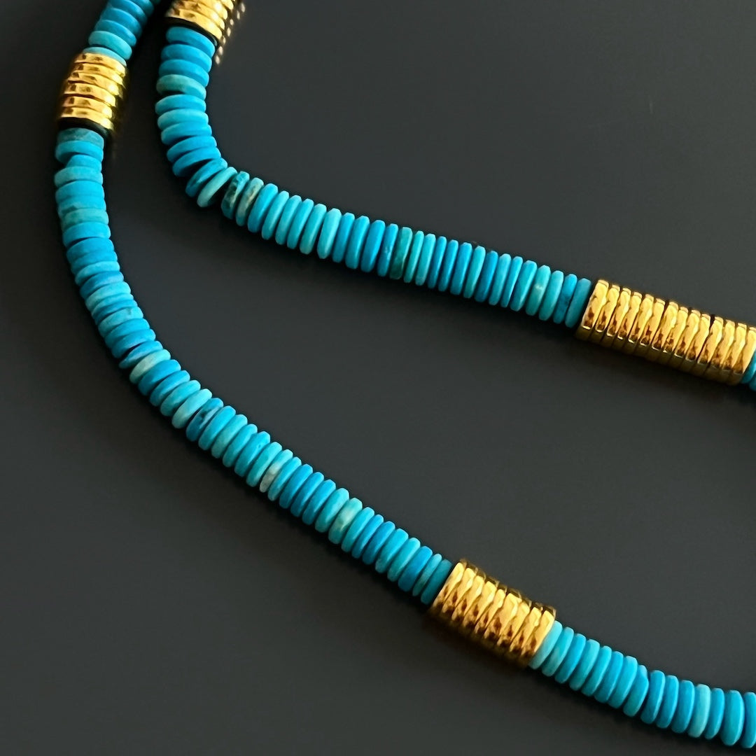 Vibrant and Elegant - Turquoise Choker Necklace for a Fashionable and Positive Statement.