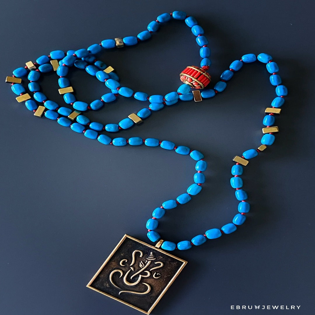 Embrace positivity with the Positive Life Turquoise Necklace