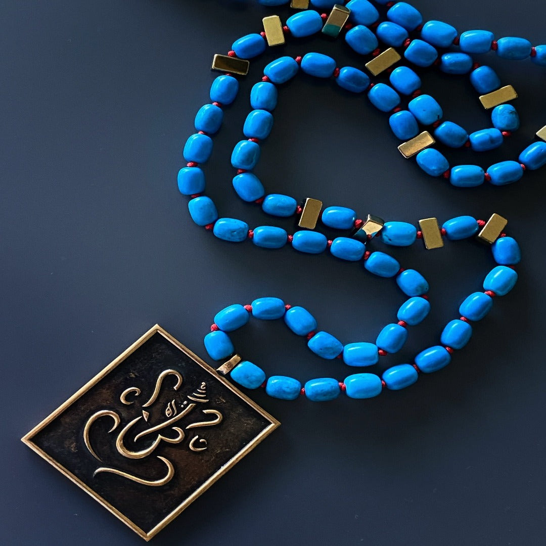 Positive Life Turquoise Necklace, a meaningful accessory for a positive and inspired mindset.