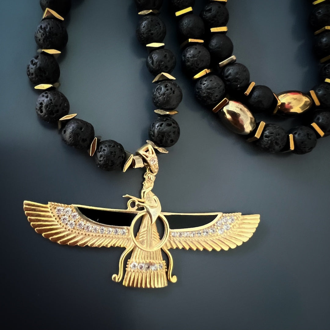 Powerful Faravahar Pendant Necklace - Express your unique style with a meaningful piece.