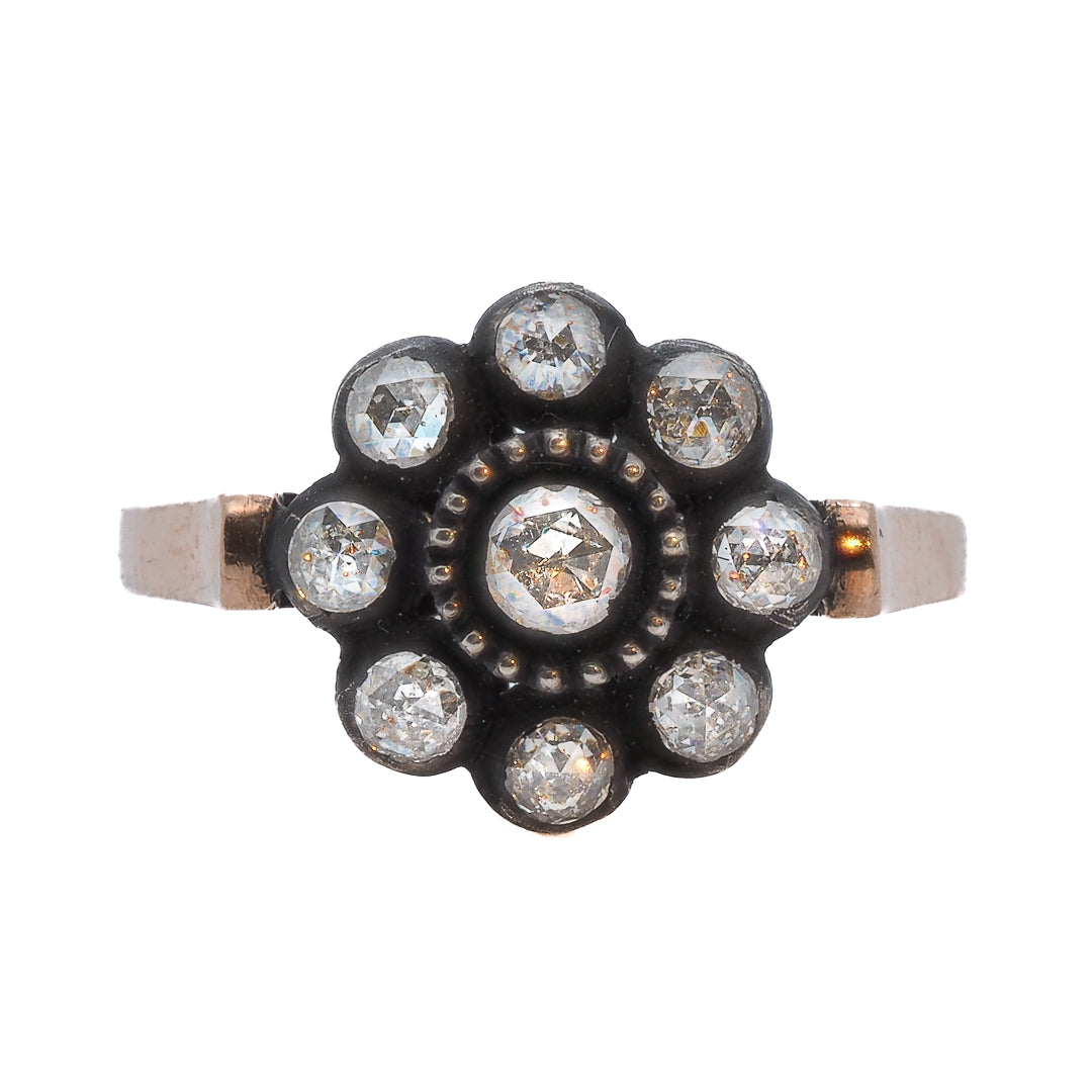 Rose Ring - Handcrafted with 8 Carat Rose Gold and 1.25 Carat Diamonds.