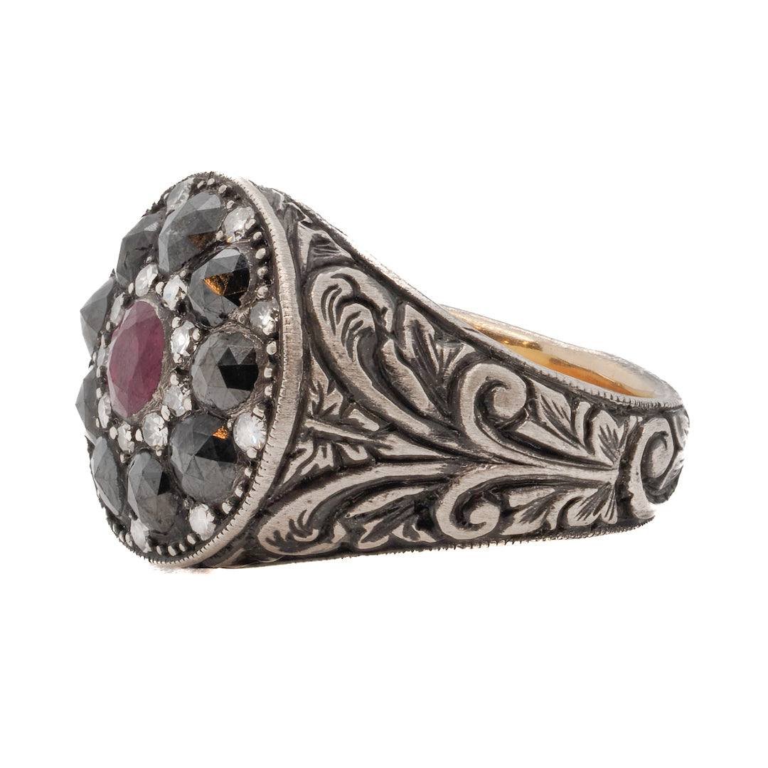 Customizable Options - Contact us for personalized Ruby Signet Ring details.