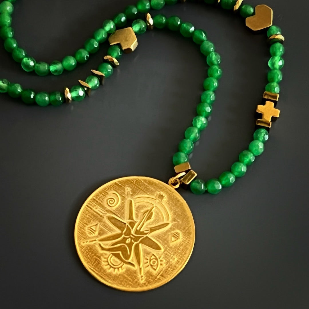 Invite Good Energy with Jade - The Handcrafted Necklace Radiates Fortune and Positive Vibes.
