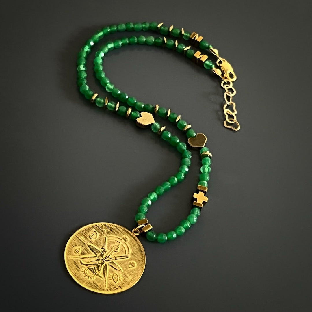 Wear the Beauty of Jade - Handmade Necklace with Symbols of Protection and Inner Harmony.