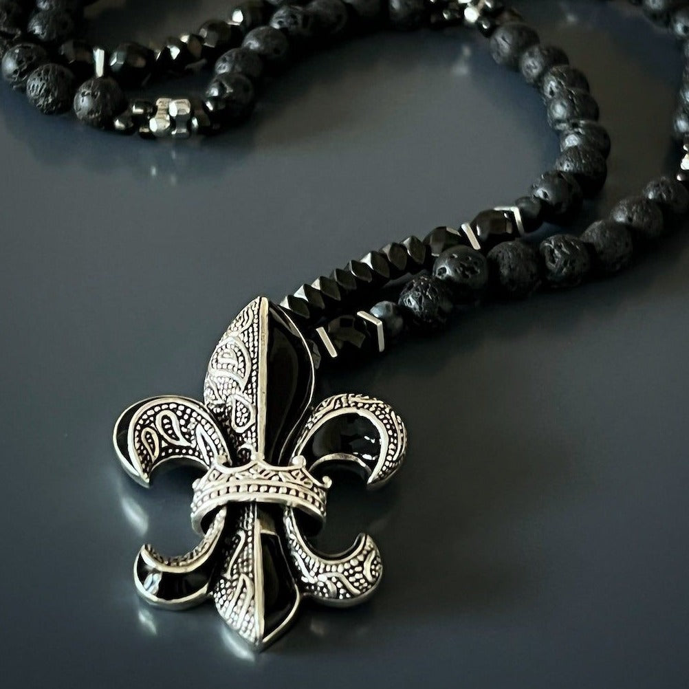 Symbol of Nobility - Unique Necklace with Fleur De Lis.