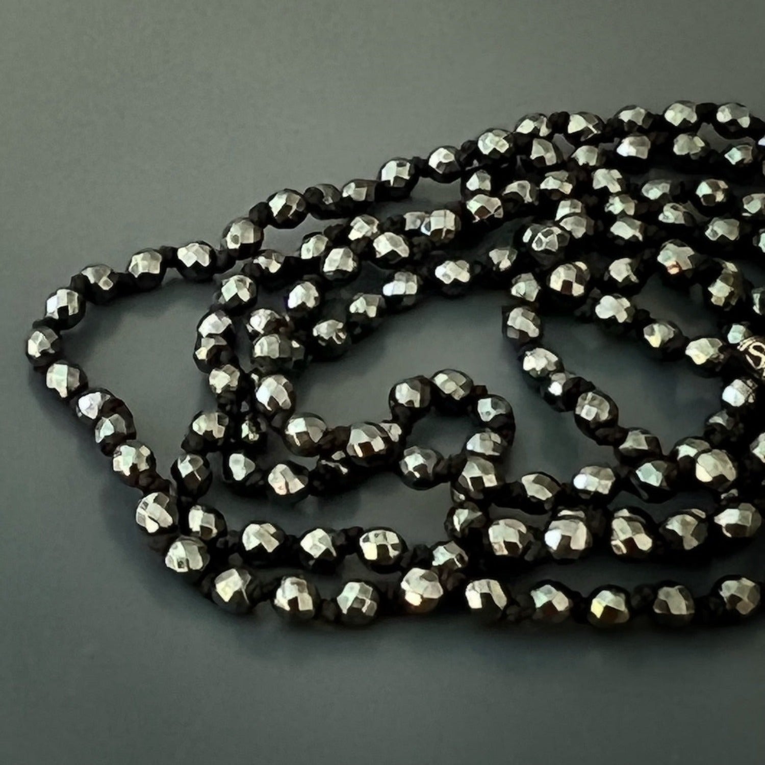 Sleek and Modern - Natural Hematite Stone Beads.
