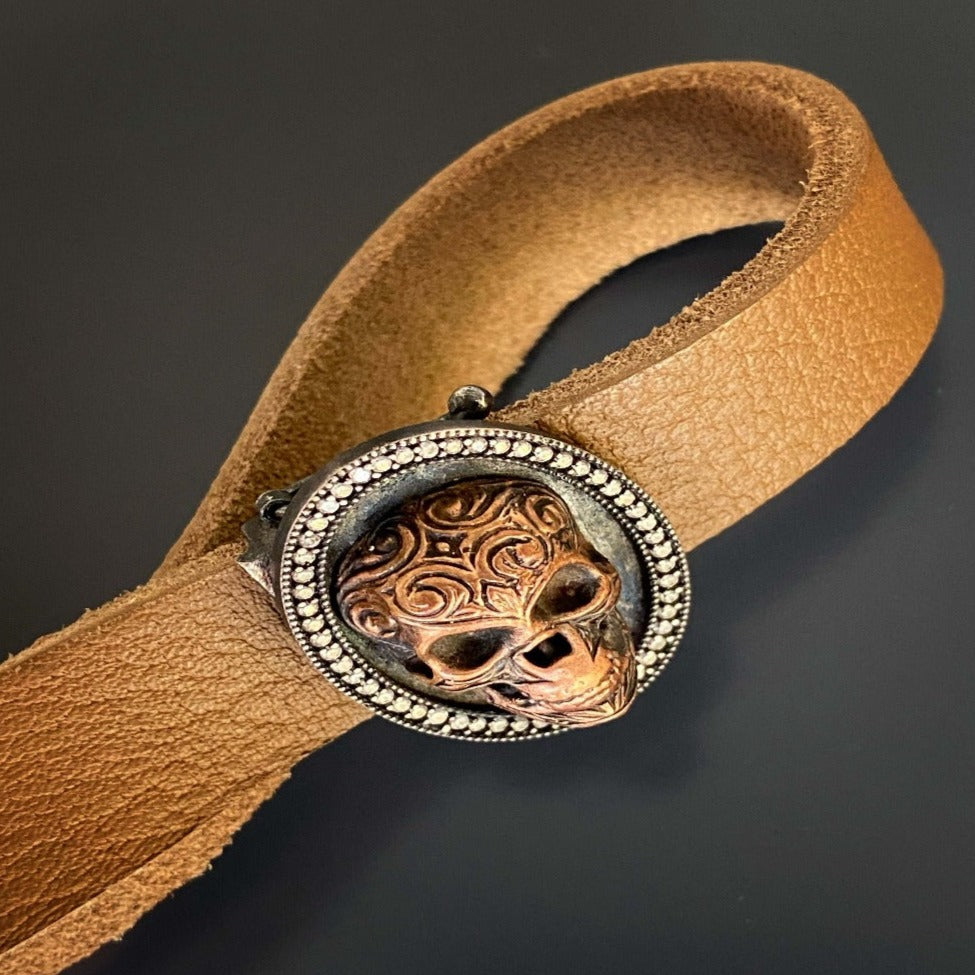 High Quality Brown Leather Strap Bracelet.