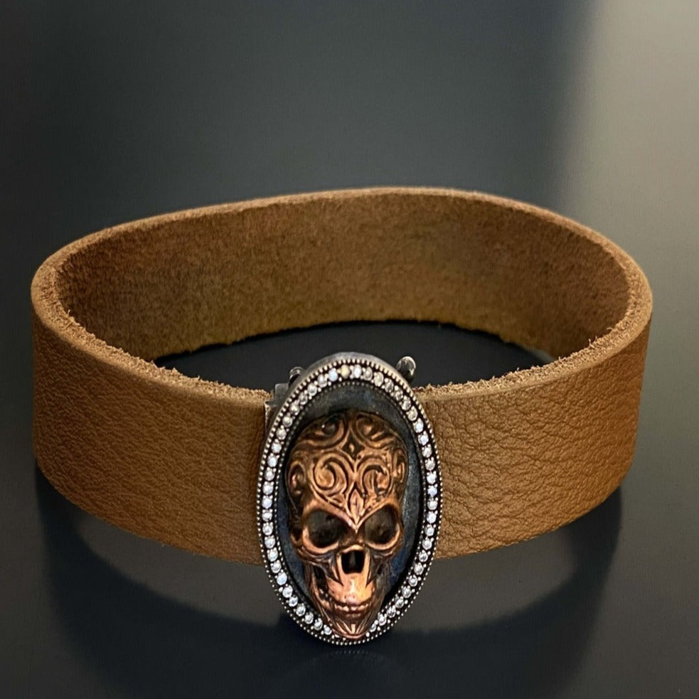Ages Beautifully with Wear - Skull Bracelet.