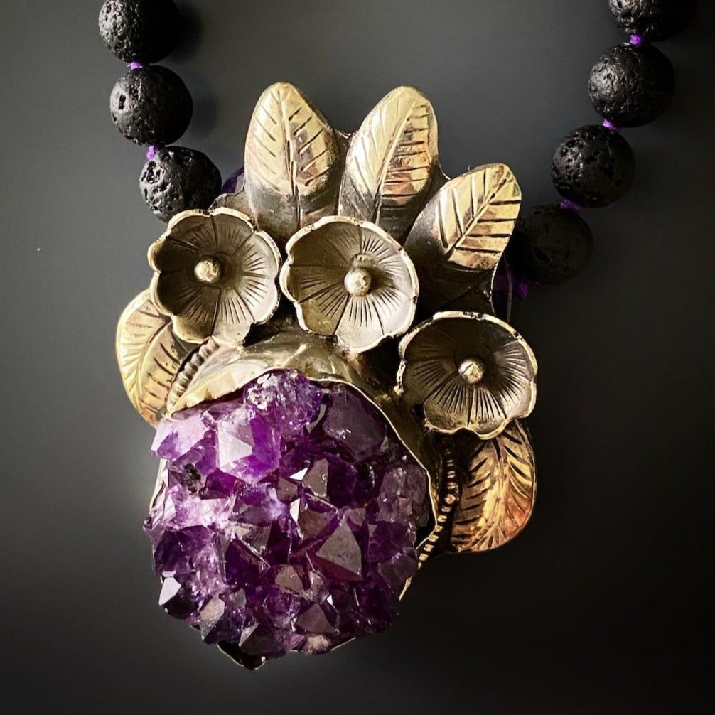 Handmade Spiritual Amethyst Necklace, a symbol of spiritual connection and inner peace.