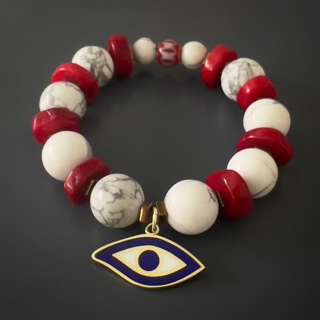 Enhance your spiritual journey with the Spiritual Beads Evil Eye Bracelet, handcrafted with meaningful stones and symbols.