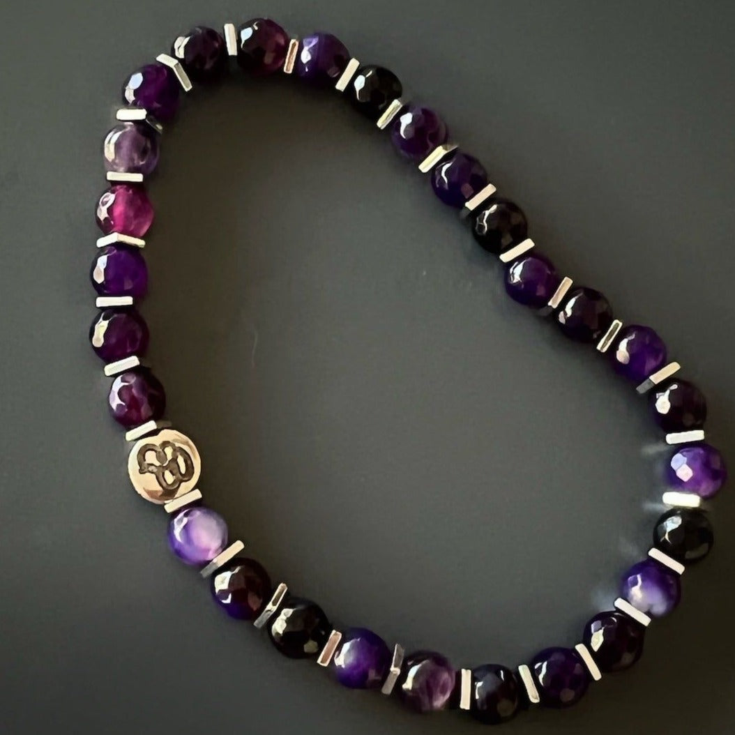 Delicate Amethyst Beads - Soothing Handmade Bracelet.