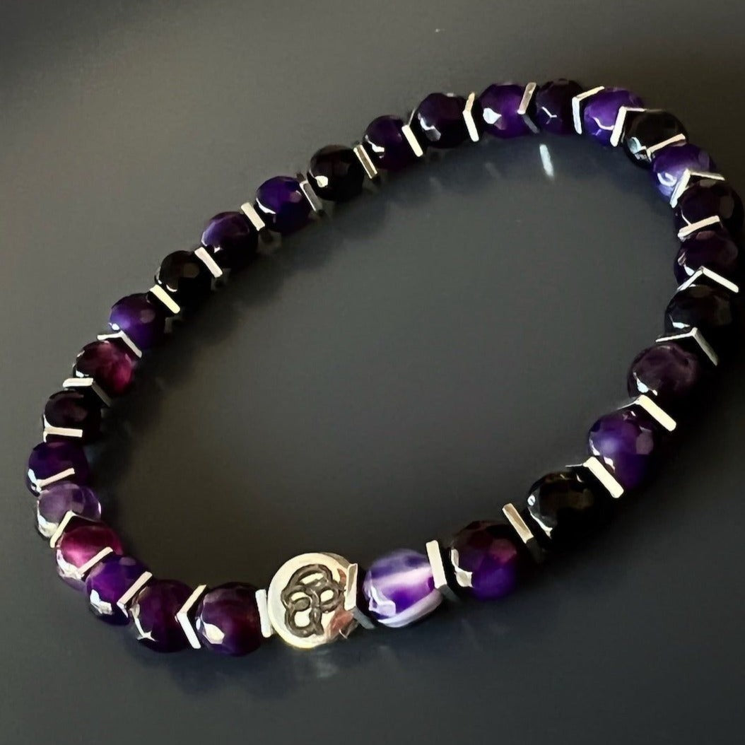 Promote Spiritual Growth - Handmade Amethyst Stone Bracelet.
