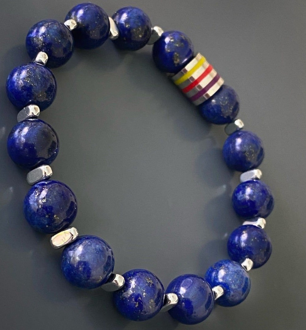 Spiritual Energy - Handmade Lapis Lazuli Bracelet.