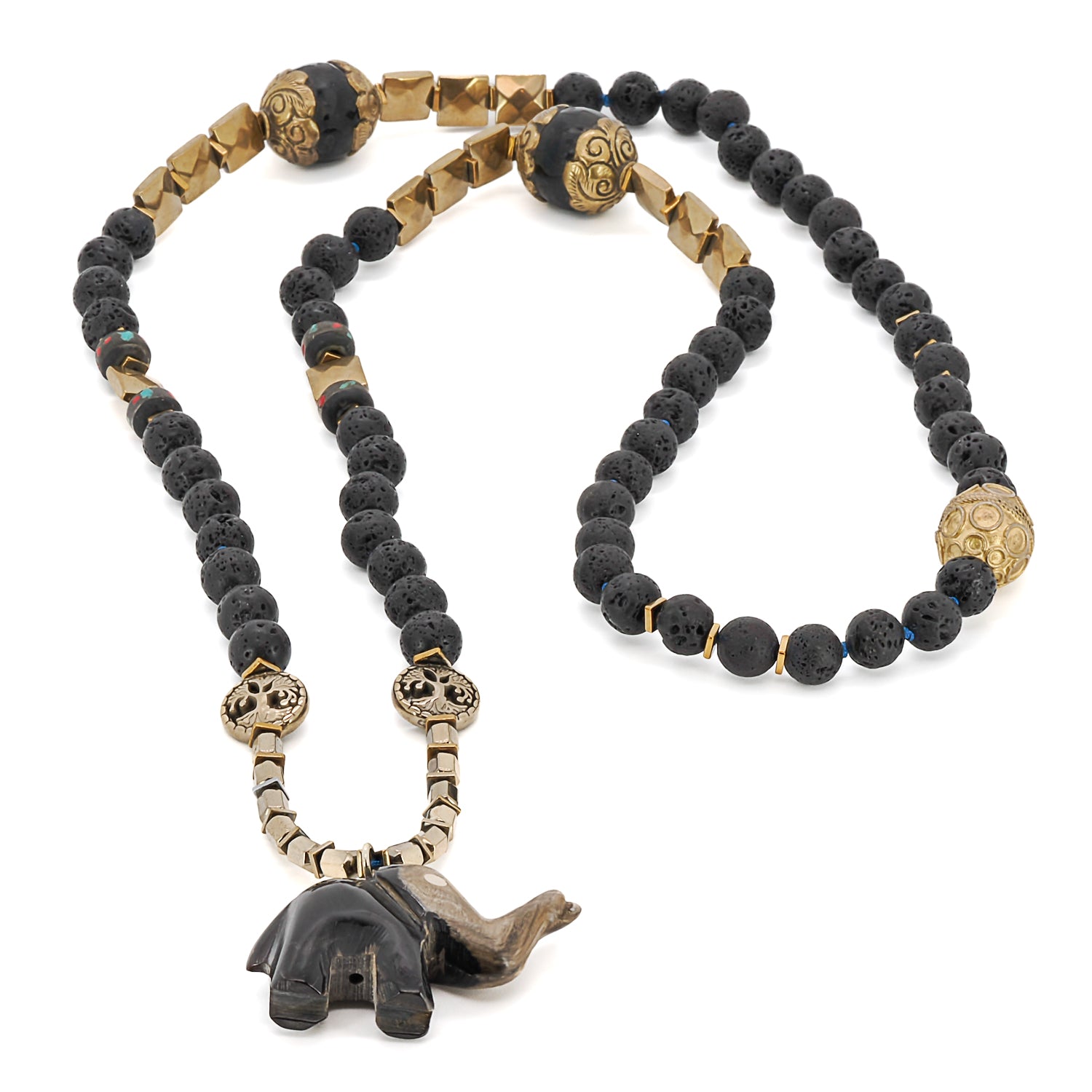 Admire the beauty and symbolism of the Spiritual Nepal Elephant Necklace