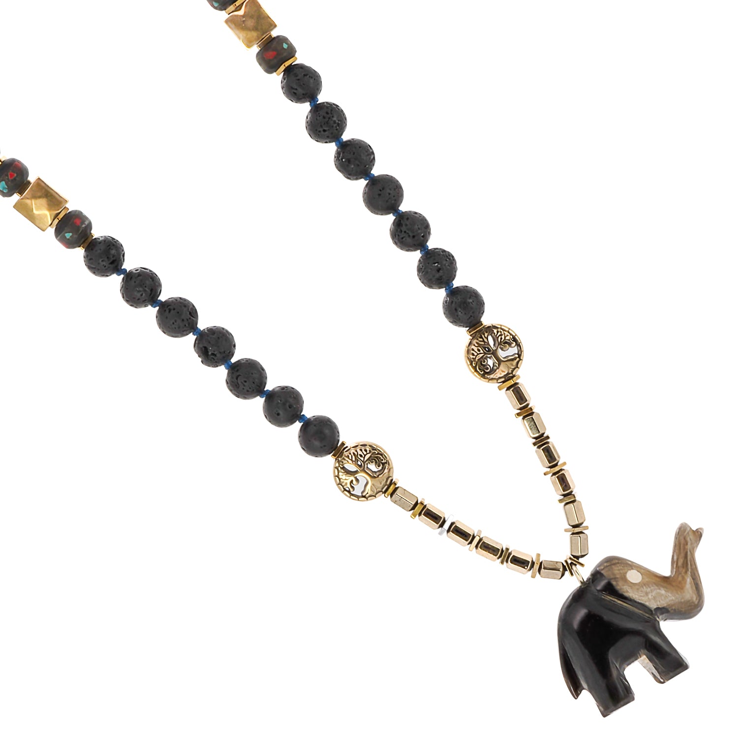 Capture the beauty of the Spiritual Nepal Elephant Necklace, a symbol of strength and good luck