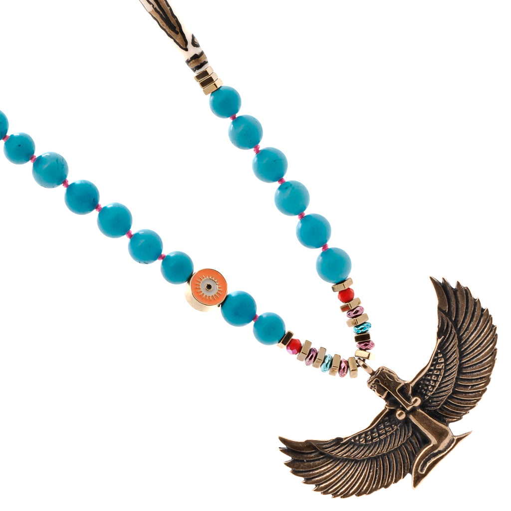 Protection and Style - The Evil Eye Symbol Adds a Touch of Spiritual Energy to the Necklace.