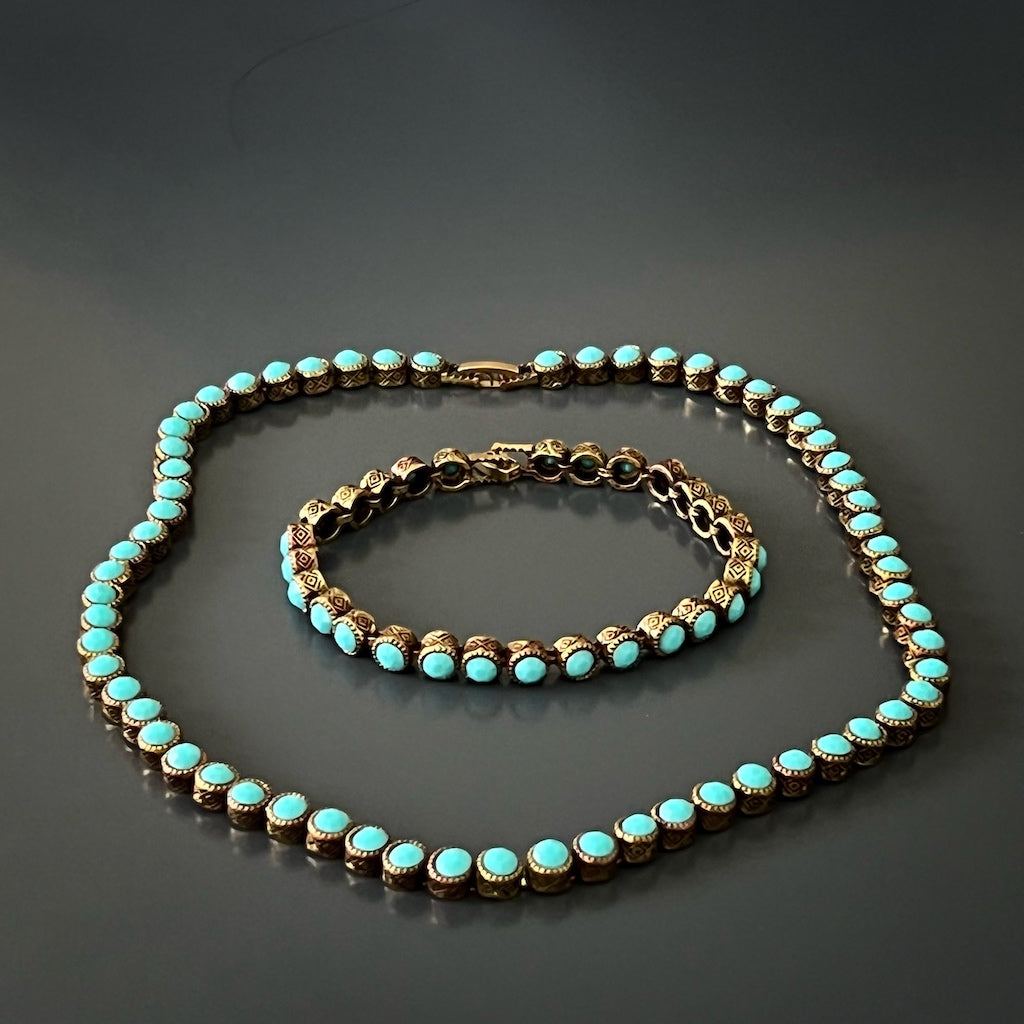 Turquoise deals tennis necklace