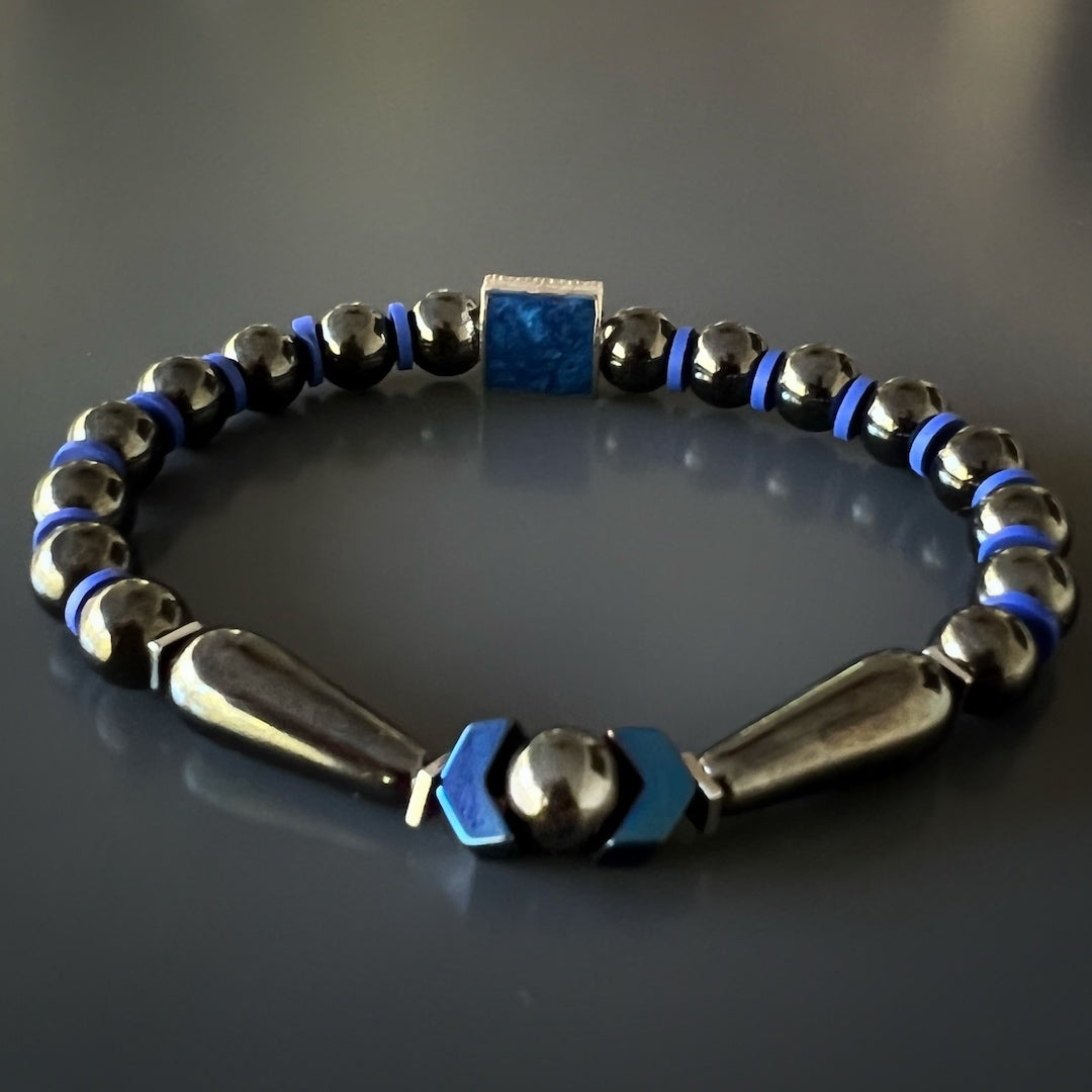 Captivating Blue Hue - Arrow Shape Hematite Beads.