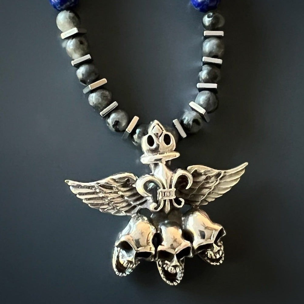 Calming and Soothing - Obsidian and Lapis Lazuli Beads.