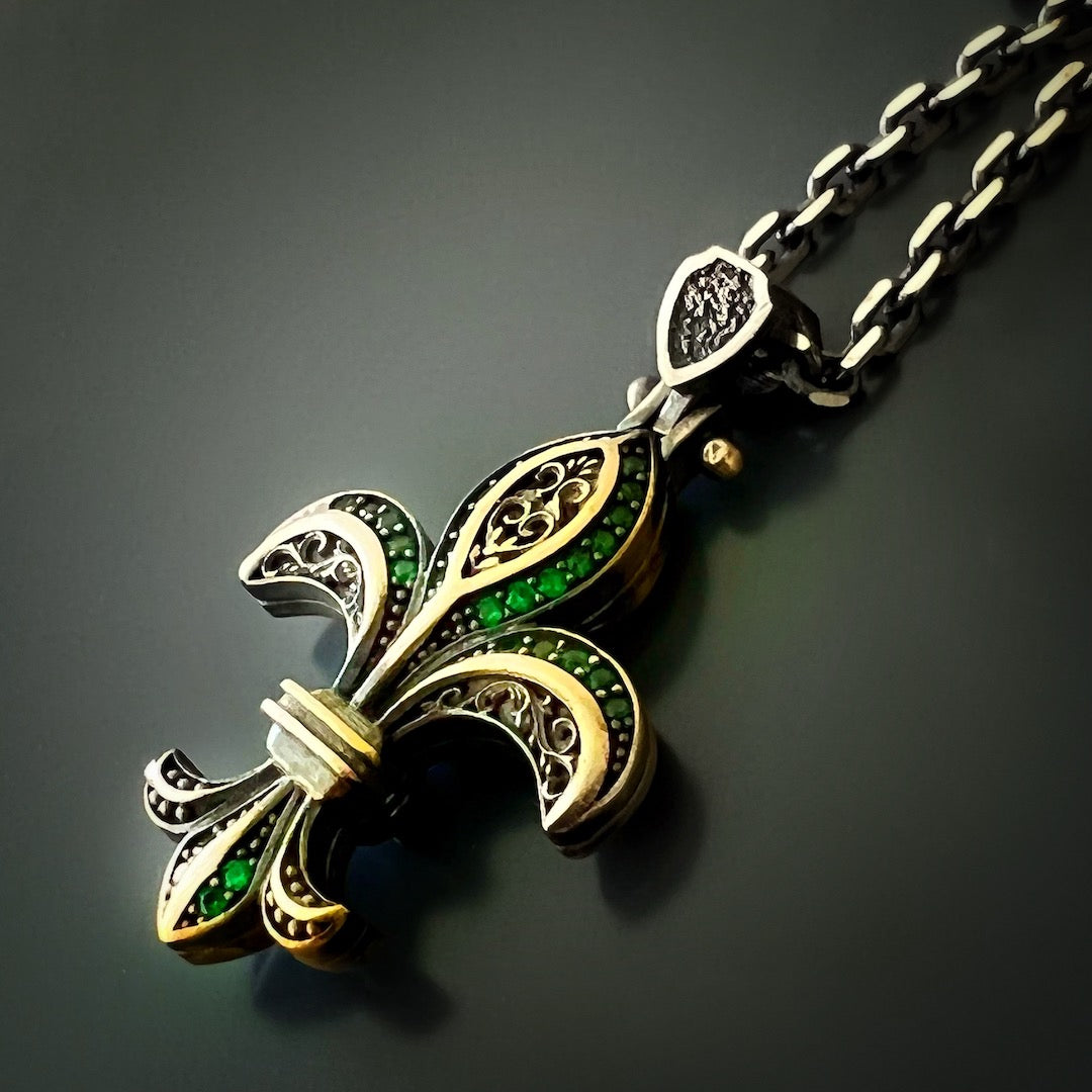 Embrace the beauty of the Unique Designer Fleur de Lis Necklace, a timeless accessory that showcases your sophisticated taste.