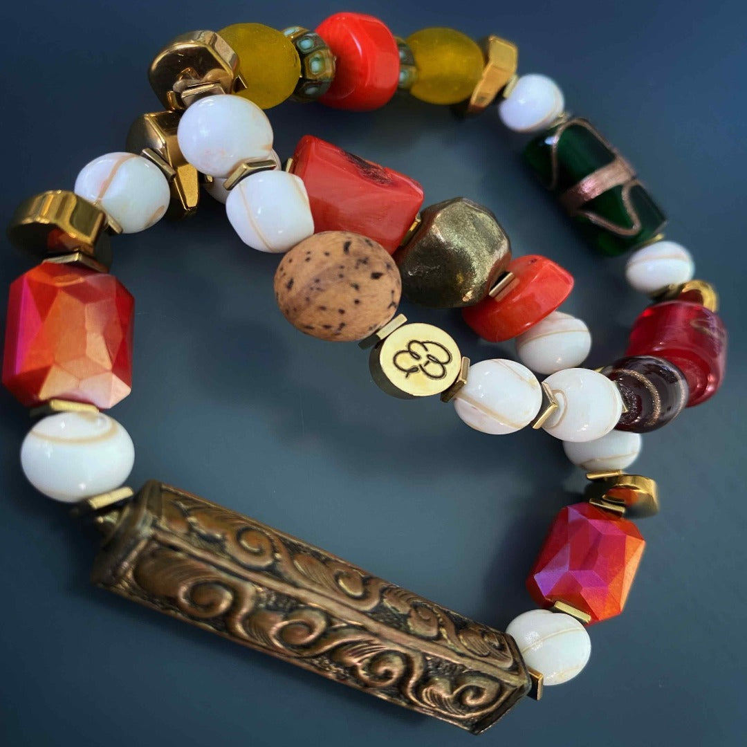 Discover the unique combination of elements in the Vintage Style Tibetan Bracelet Set, a collection that captures the essence of vintage aesthetics.