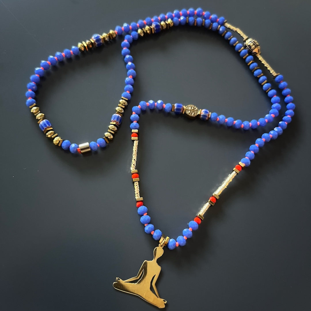 Artisan-crafted Yoga Meditation Necklace, a unique and meaningful accessory for those seeking relaxation and spiritual connection.