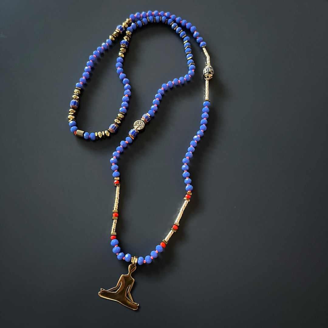 Handcrafted Yoga Meditation Necklace, a unique and meaningful piece of jewelry for those seeking relaxation and spiritual connection.