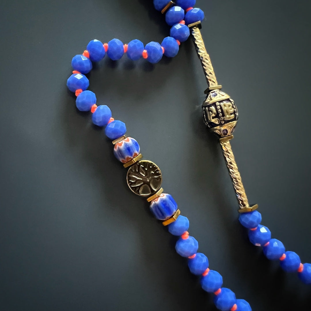 Yoga Meditation Necklace, Handmade Om Pendant