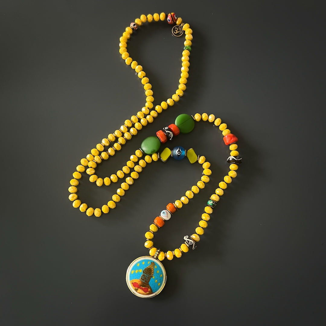 Handcrafted with love, the Yoga Serenity Necklace is a symbol of vibrant energy and spiritual serenity.