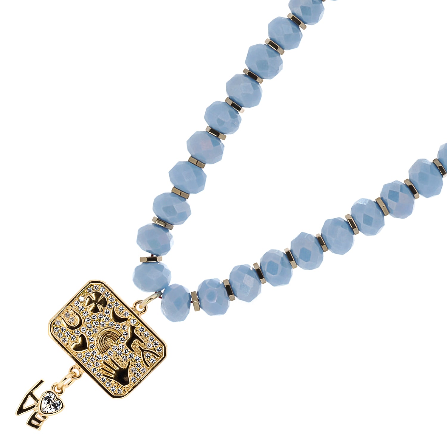 This necklace is a meaningful talisman that offers protection and good fortune.