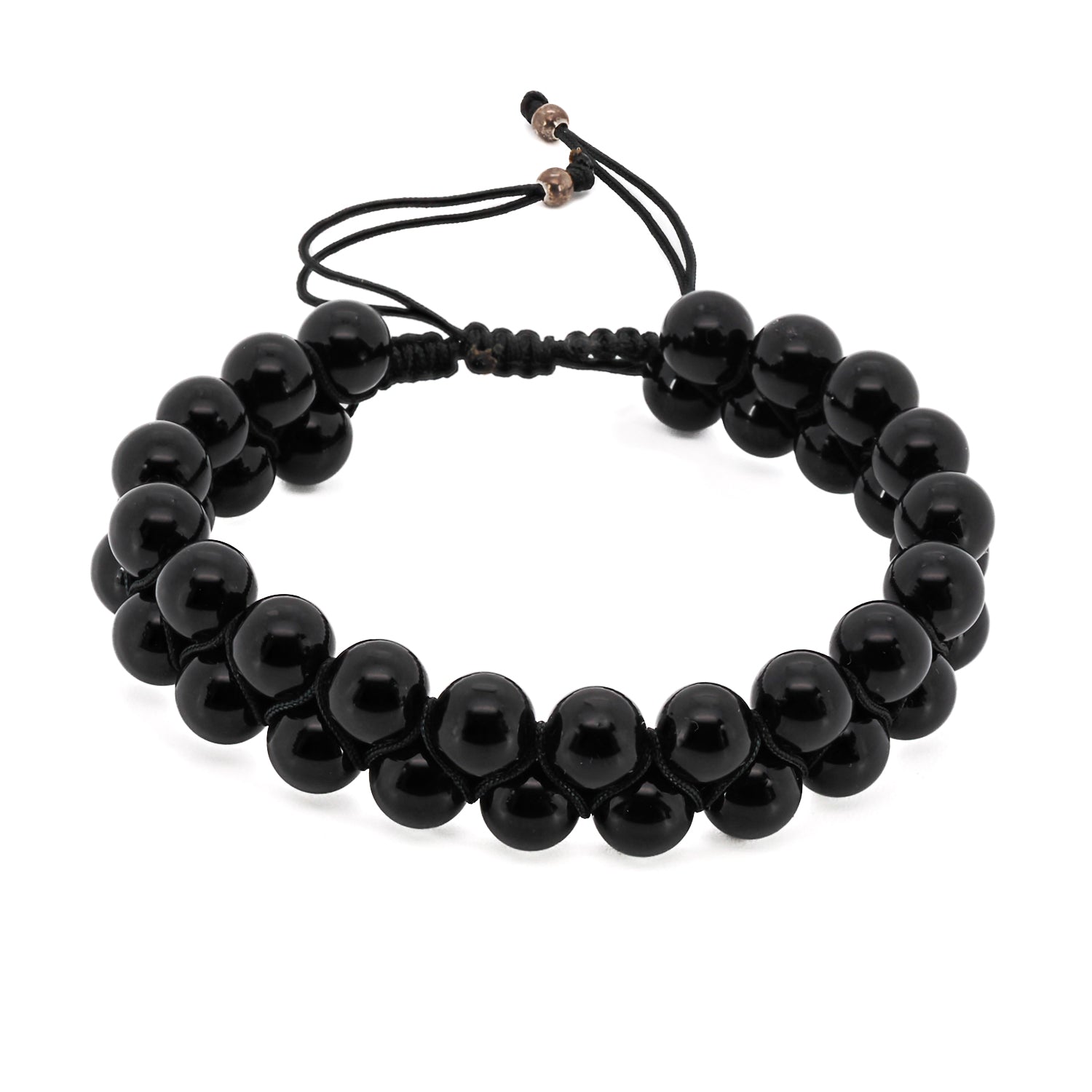 Black Onyx Self Control Bracelet on a white background