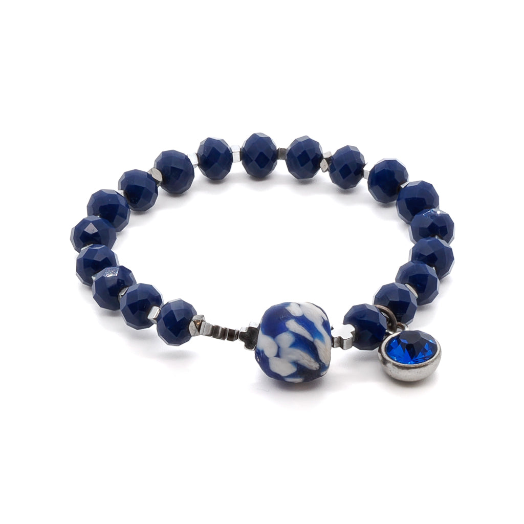 Blue Crystal Bracelet with Serene Blue Crystal Beads