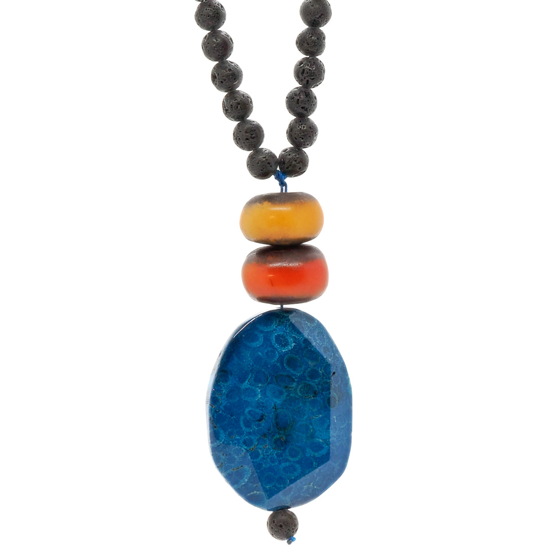 Ocean Jasper Pendant Necklace for Soothing and Nurturing Energy