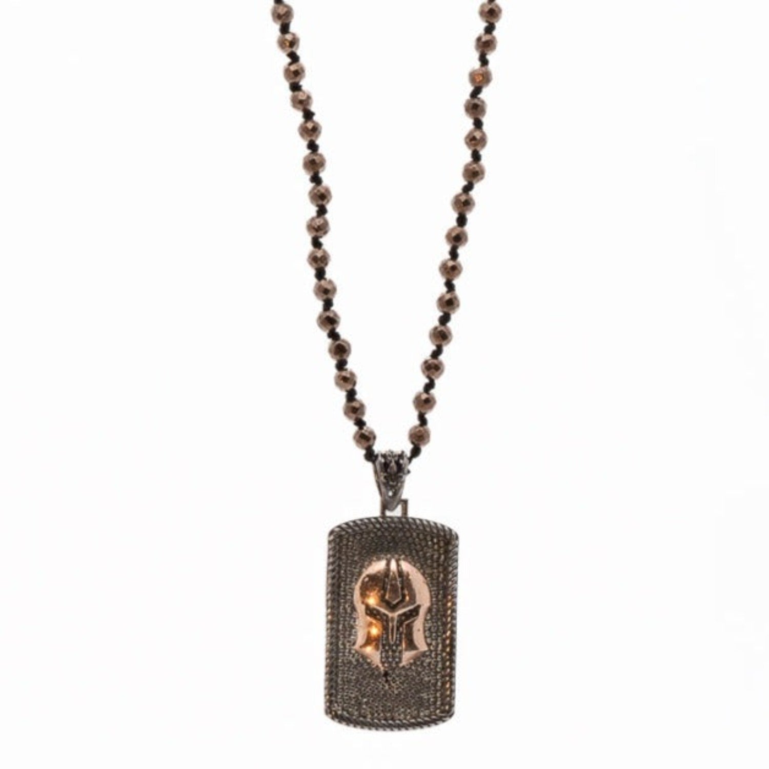 A bold and stylish men's necklace with gladiator pendant