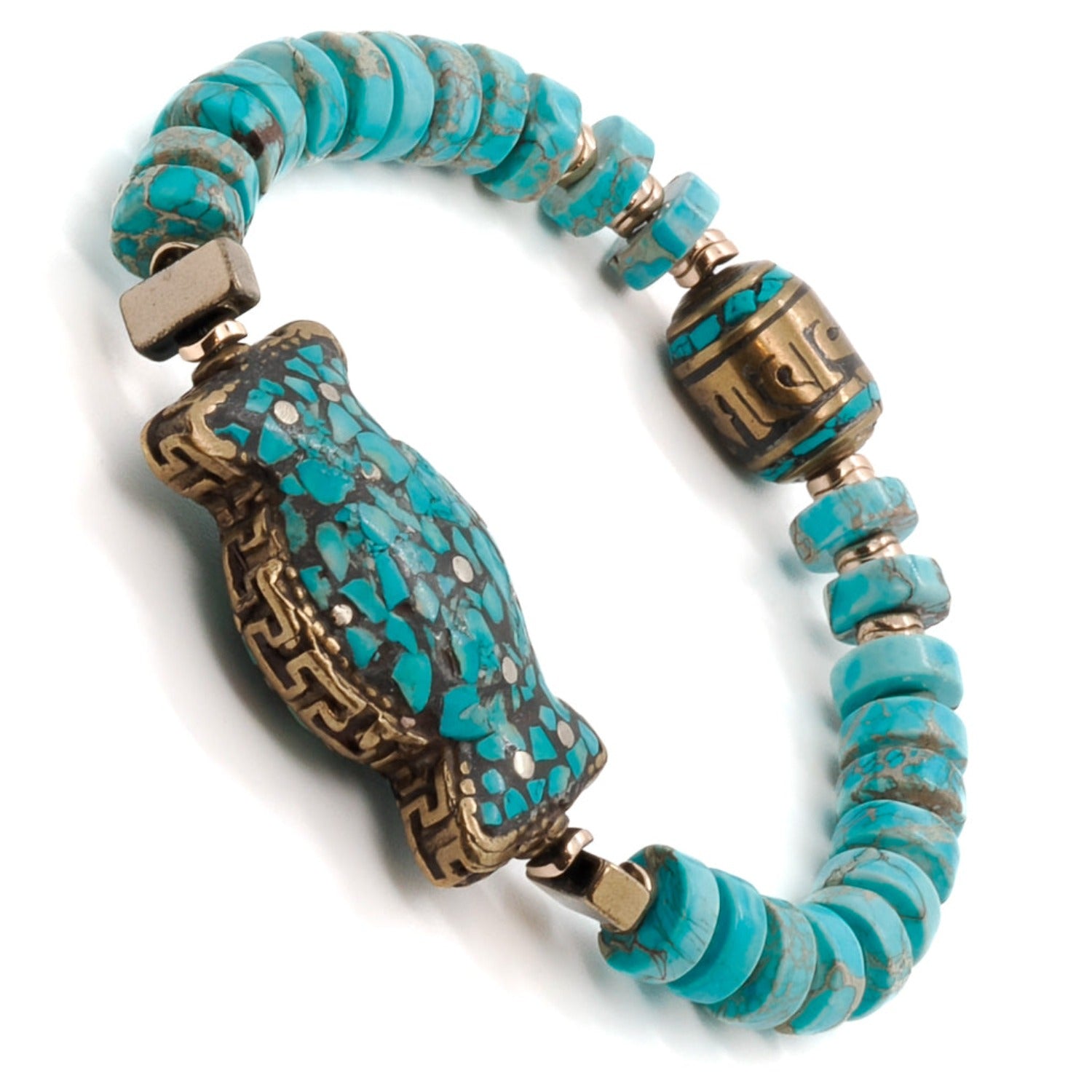 Turquoise stone beads promote inner calm and purification
