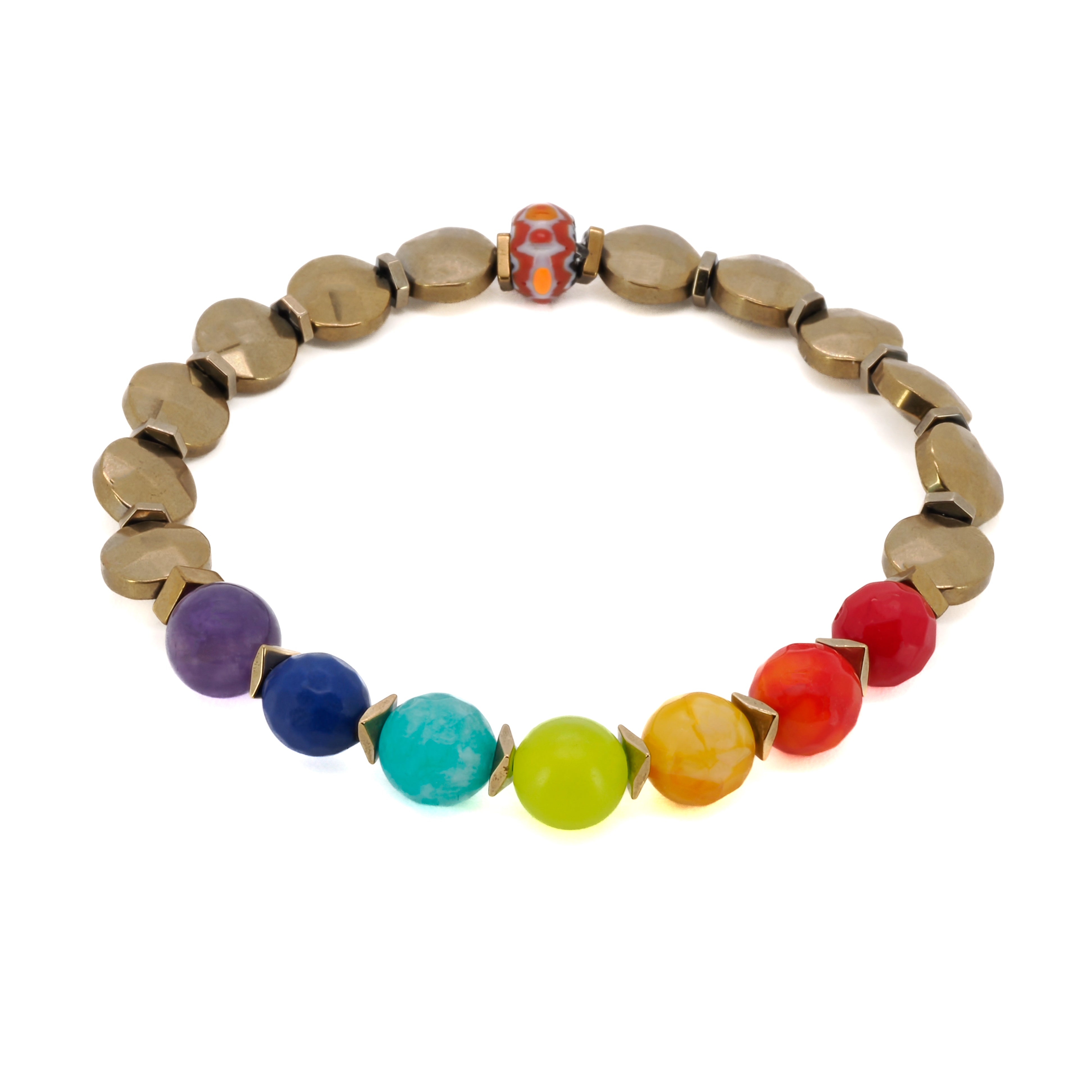 Chakra Balance Bracelet with Natural Stone Beads, a harmonious and energizing accessory that promotes balance and well-being.