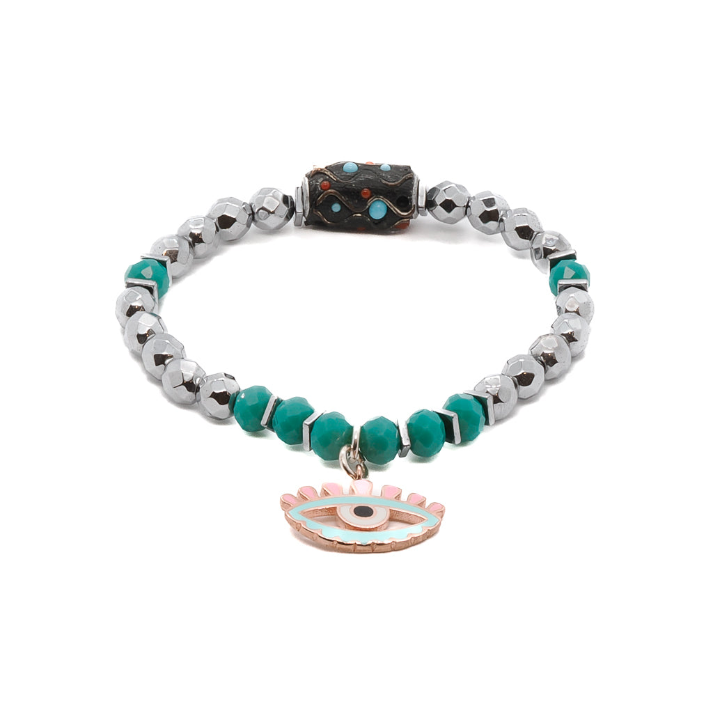The Energy Colors Evil Eye Bracelet is a stunning piece of jewelry that features a unique and vibrant design.
