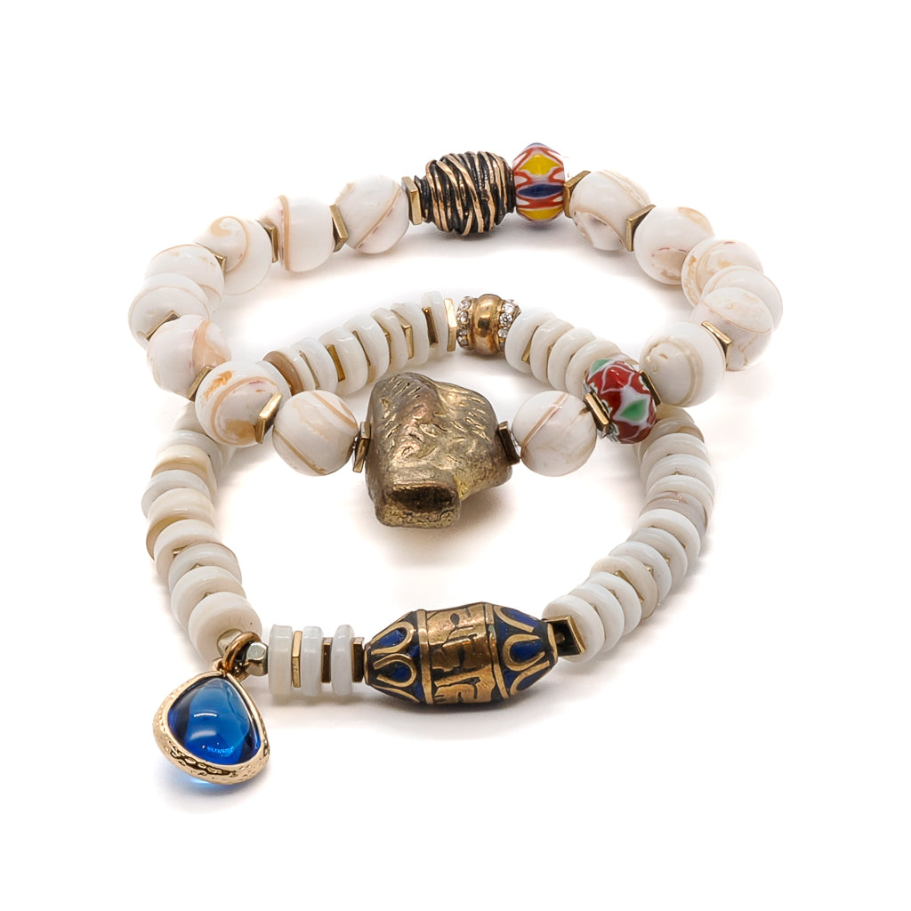 Ethnic Fashion Bracelet Set - A vibrant and eclectic collection of handcrafted bracelets that showcase the beauty and diversity of ethnic fashion. 
