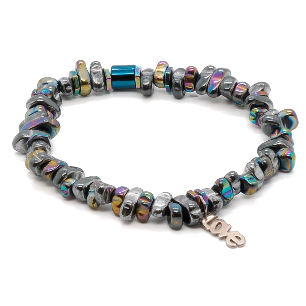 Experience the beauty and meaning of the Hematite Love Bracelet, crafted with care and love by hand.