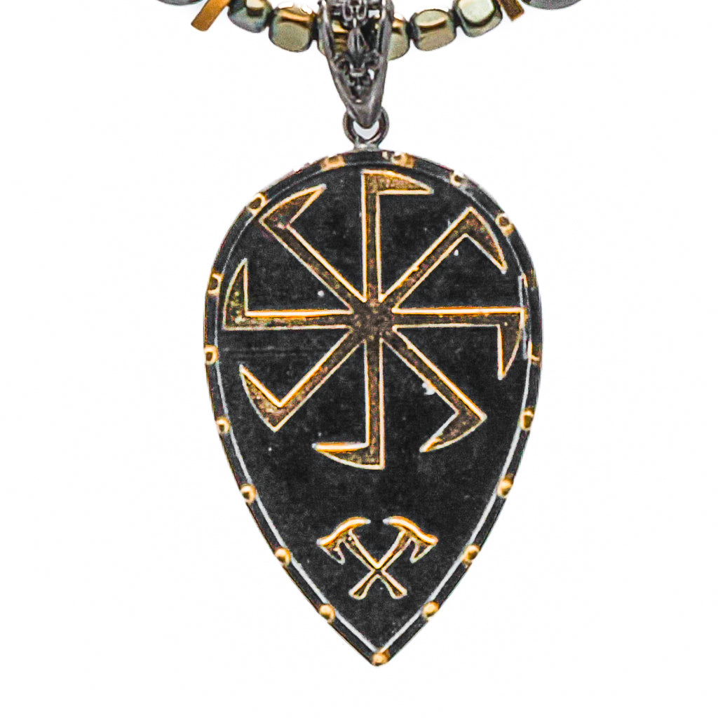 The Kolovrat Sun Cross Necklace, a stylish and versatile piece suitable for both men and women, making it a perfect gift for anyone seeking spiritual protection and stylish adornment.
