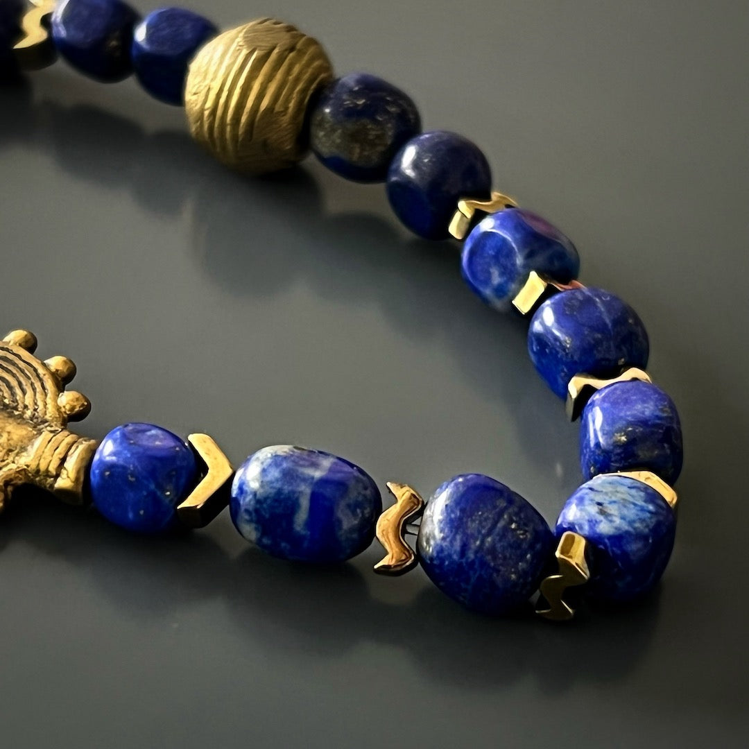 Enhance your style and energy with the Lapis Lazuli Nepal Anklet.